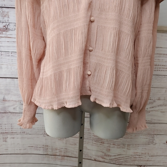 KENDALL + Kylie pink ruffle blouse S - Picture 6 of 11